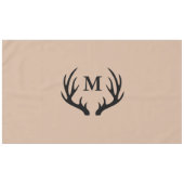 Modern Country Black Deer Antlers & Taupe Tafelkleed (Voorkant (Horizontaal))