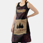 Modern country name Cabin in Wood Head Chef Schort (Insitu)