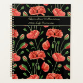 Modern Country Red Poppies Planner (Voorkant)