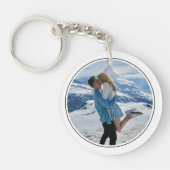 Modern Couple Engagement Photo First Christmas Sleutelhanger (Voorkant)