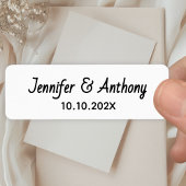 Modern Couple Names & Date Wedding - Black Etiket