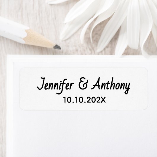 Modern Couple Names & Date Wedding - Black Etiket (Insitu)