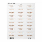 Modern Couple Names & Date Wedding - Bronze Etiket (Full Sheet)