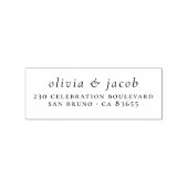 Modern Couple Names Simple Typography Wedding Rubberstempel (Afrduk)