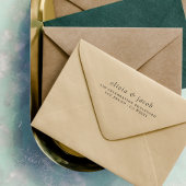 Modern Couple Names Simple Typography Wedding Rubberstempel