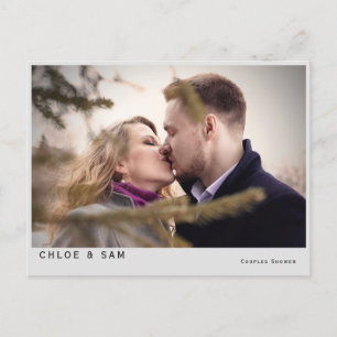 Modern Couple Photo Vrijgezellenfeest  Uitnodiging Briefkaart