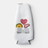 Modern Couple taco en vleesliefhebbers op aangepas Flesjeskoeler (Voorkant)