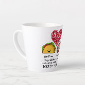 Modern Couple taco en vleesliefhebbers op aangepas Latte Mok (Linkerhoek)