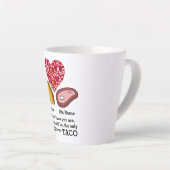 Modern Couple taco en vleesliefhebbers op aangepas Latte Mok (Rechterhoek)