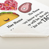 Modern Couple taco en vleesliefhebbers op aangepas Sherpa Deken (3/4)