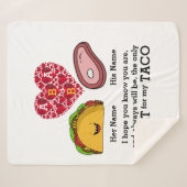 Modern Couple taco en vleesliefhebbers op aangepas Sherpa Deken (Voorkant (horizontaal))