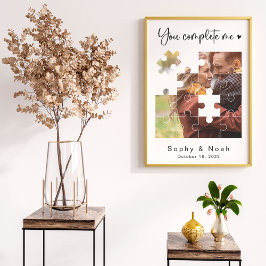 Modern Couple Wedding Photo | Foto-Poster Puzzle Poster