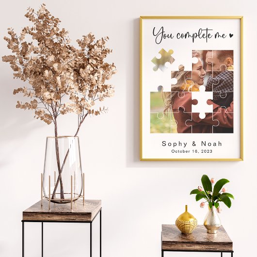 Modern Couple Wedding Photo | Foto-Poster Puzzle Poster