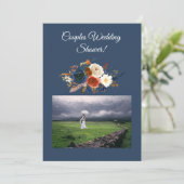 Modern Couple Wedding Shower Uitnodiging (Staand voorkant)