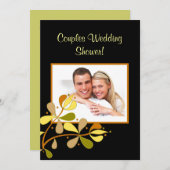 Modern Couple Wedding Shower-uitnodiging Kaart (Voorkant / Achterkant)