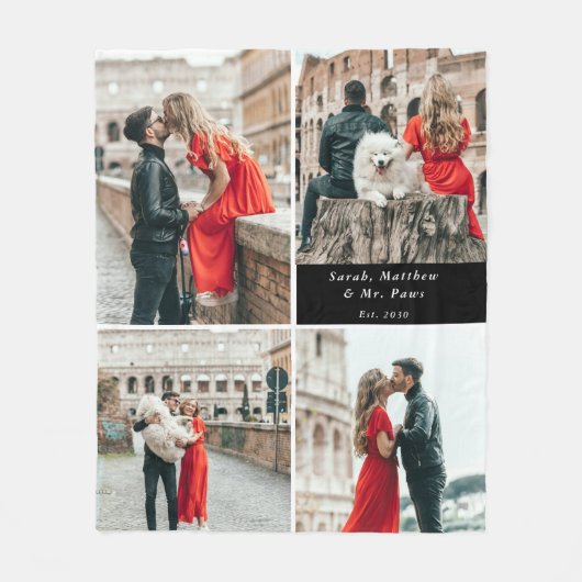 Modern Couples 4 Fotocollage Fleece Deken (Voorkant)