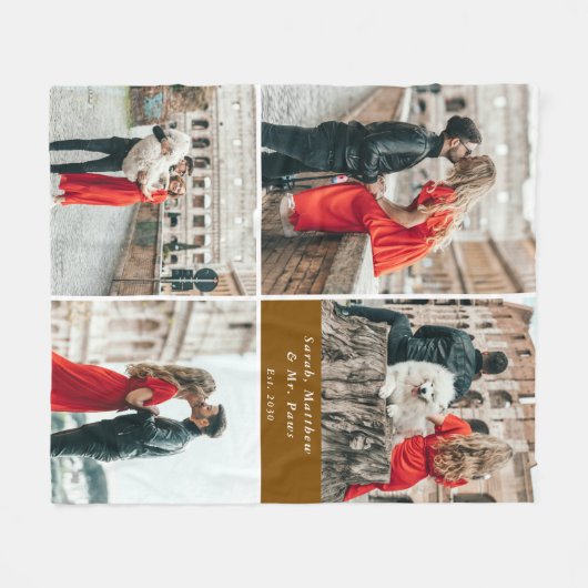 Modern Couples 4 Fotocollage Fleece Deken (Voorkant (Horizontaal))