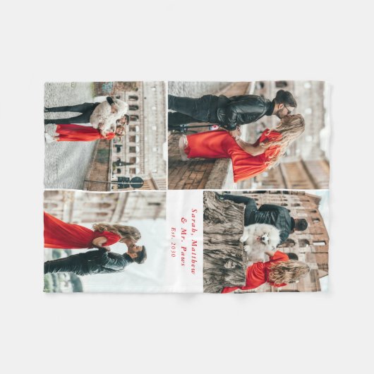 Modern Couples 4 Fotocollage Fleece Deken (Voorkant (Horizontaal))