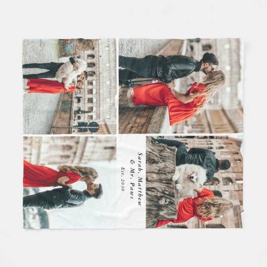 Modern Couples 4 Fotocollage Fleece Deken (Voorkant (Horizontaal))