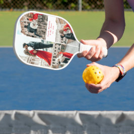 Modern Couples 4 Fotocollage Pickleball Paddle