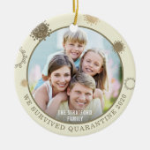 Modern COVID-19 We hebben Quarantine Foto overleve Keramisch Ornament (Voorkant)