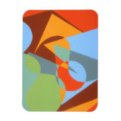 Modern Cowboy Boot Abstract Magnet Magneet (Verticaal)