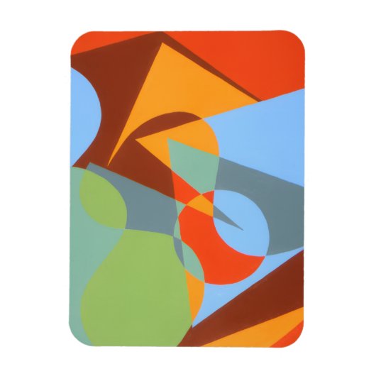 Modern Cowboy Boot Abstract Magnet Magneet (Verticaal)