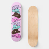 Modern Cowboy Pet Stack Pink Persoonlijk Skateboard (Voorkant)