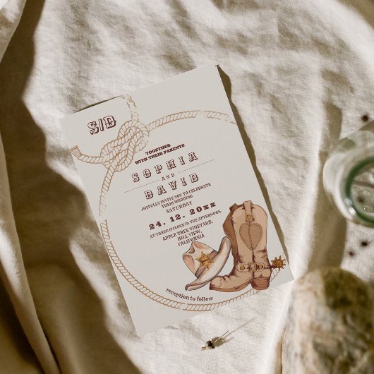 Modern Cowboy Western Wedding  Kaart