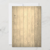 Modern Cowboy, Wood Rustic Wedding Day Kaart (Achterkant)