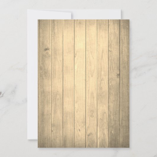 Modern Cowboy, Wood Rustic Wedding Day Kaart (Achterkant)