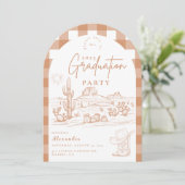 Modern Cowgirl Afstuderen Kaart (Staand voorkant)