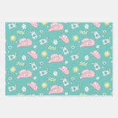 Modern Cowgirl Aquarius Zodiac Pattern roze Inpakpapier Vel (Voorkant 3)