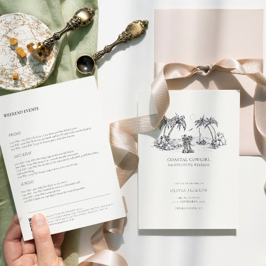 Modern Cowgirl Bachelorette Party Kaart