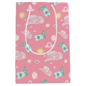 Modern Cowgirl Libra Zodiac Pattern Boho Pink Medium Cadeauzakje (Voorkant)