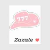 Modern Cowgirl Pet 777 Angel Nummer Roze Sticker (Vel)