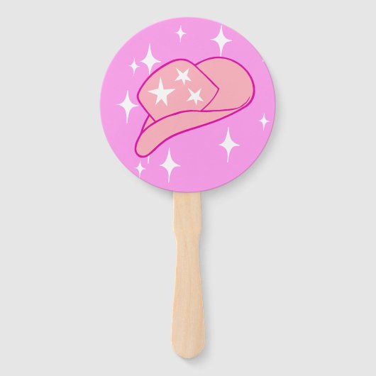 Modern Cowgirl Pet Yee Haw Starburst Pink Handwaaier (Achterkant)