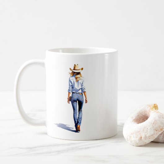 Modern Cowgirl Walk Koffiemok (Met donut)