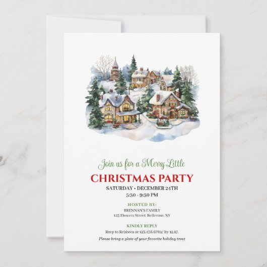 Modern cozy Christmas scene holiday celebration  Kaart (Voorkant)