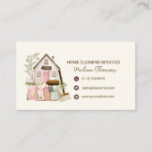 Modern Cozy Professional House Cleaning Visitekaartje (Voorkant)