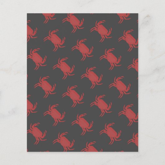 Modern Crab Festival Crab Restaurant Fundraiser Flyer (Achterkant)