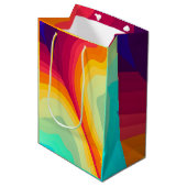 Modern Cracked colorful Stylist  Medium Cadeauzakje (Voorkant Gekanteld)