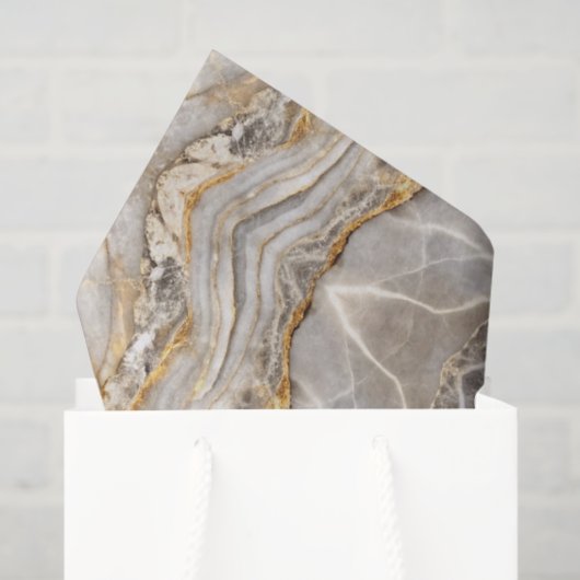 Modern Cracked Gold  marble Tissuepapier (Cadeauzakje)