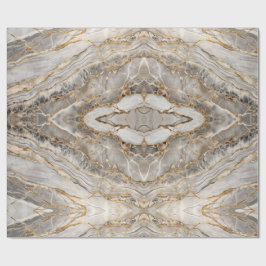 Modern Cracked Gold White marble Cadeaupapier