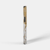 Modern Cracked Gold White Stylist iPhone Hoesje (Rechterkant)