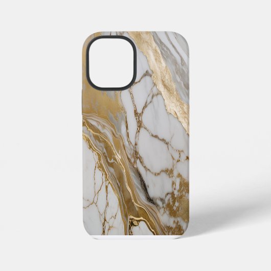 Modern Cracked Gold White Stylist iPhone Hoesje (Achterkant)