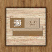 Modern Craft QR Code Bruin Visitekaartje