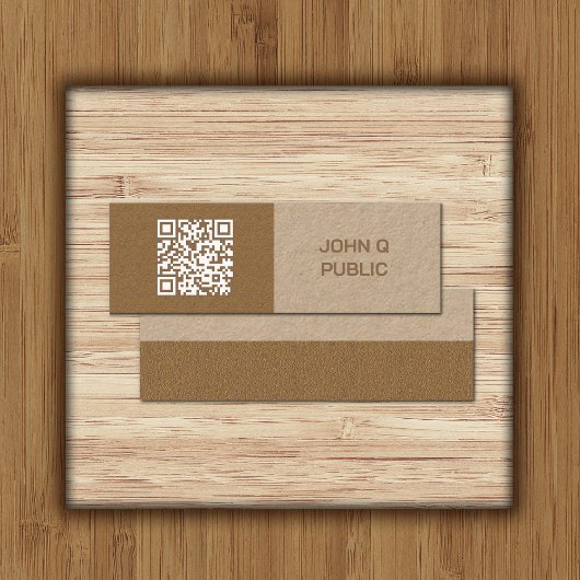 Modern Craft QR Code Bruin Visitekaartje