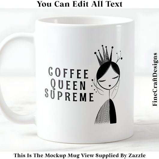 Modern Crafty Crafting Queen 034 Nieuwigheid Craft Koffiemok