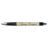 Modern Cream and Black Custom Name Sjabloon Pen (Voorkant)
